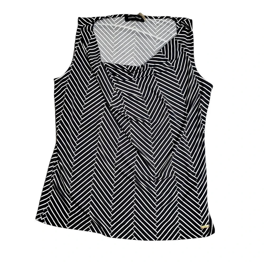Ivanka Trump Stroped Cowl Neck‎ Top